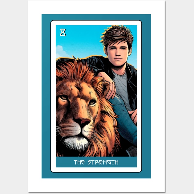 the strength - house of anubis tarot card Wall Art by sadieillust